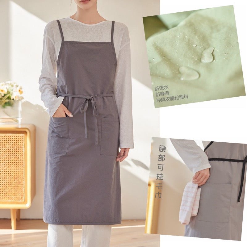 The 'Studio' Waterproof Nylon Apron | Japanese-Inspired Cross-Back Design for Kitchen, Garden & Creative Work