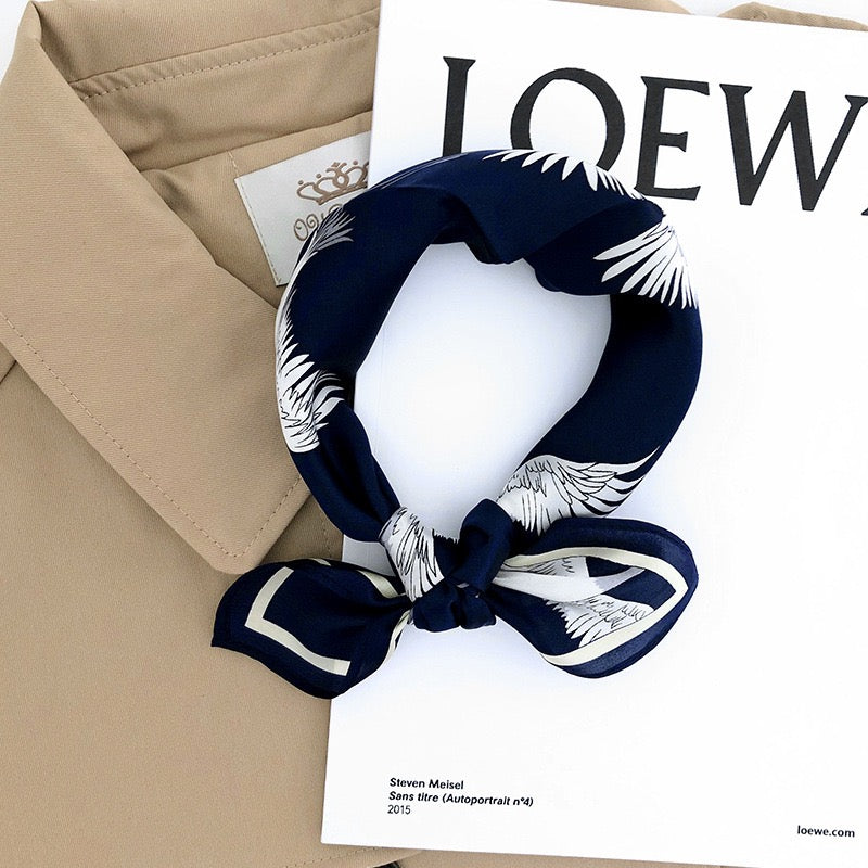 The 'Flying Crane' Silk Neckerchief