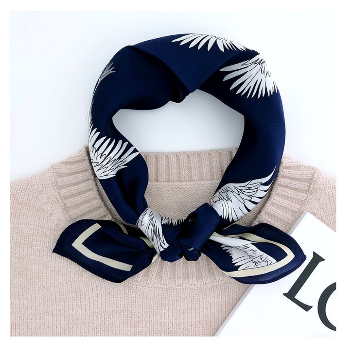 The 'Flying Crane' Silk Neckerchief