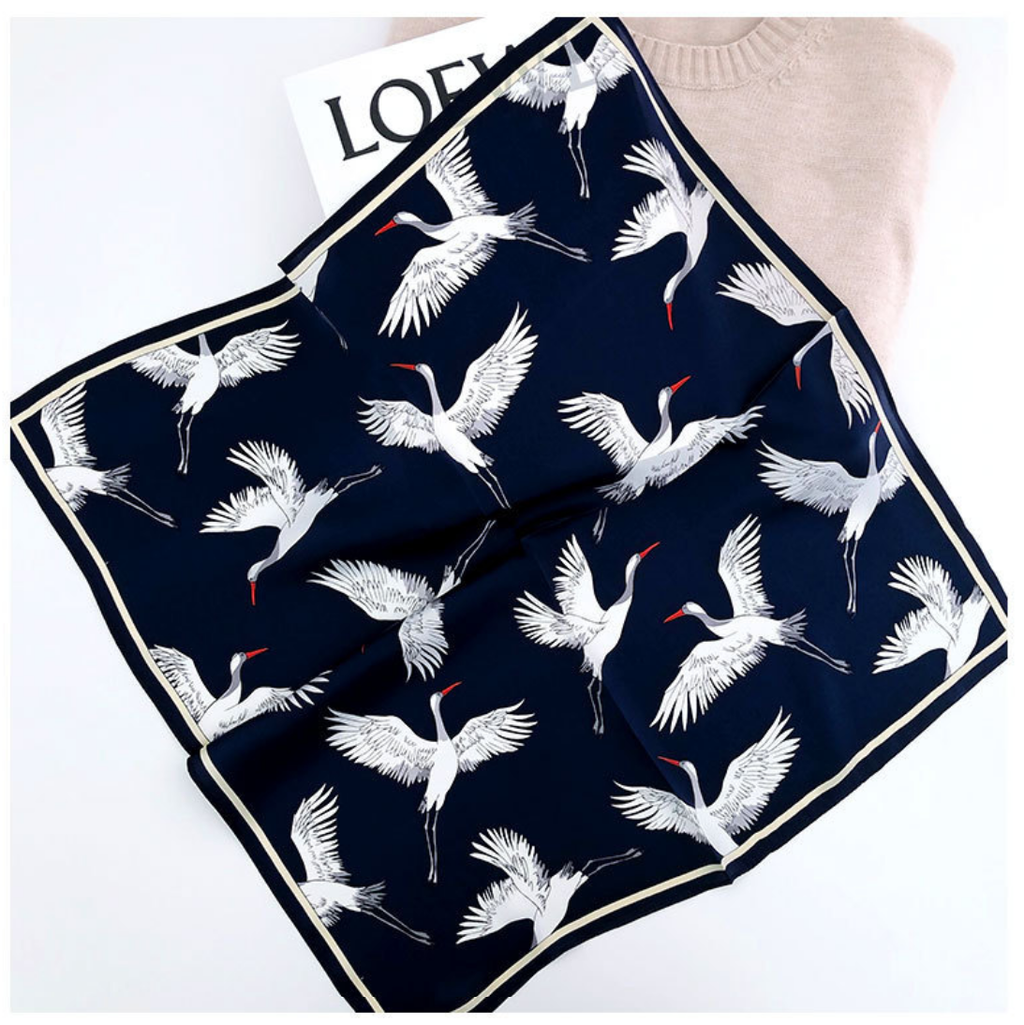The 'Flying Crane' Silk Neckerchief
