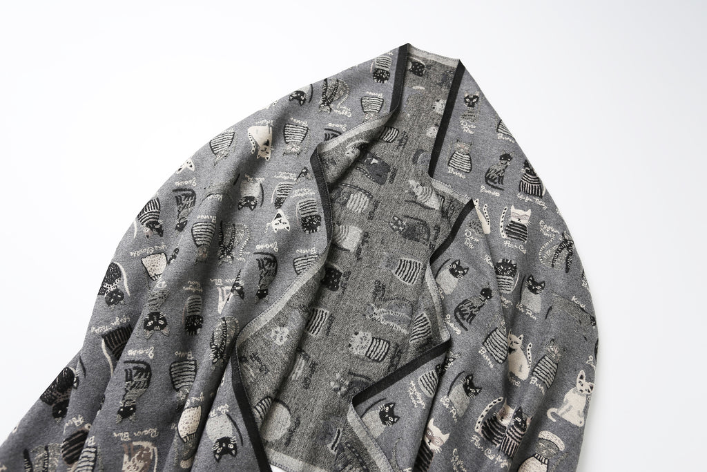 The Playful Doodle Cat Shawl