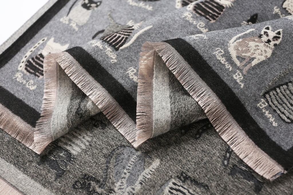 The Playful Doodle Cat Shawl