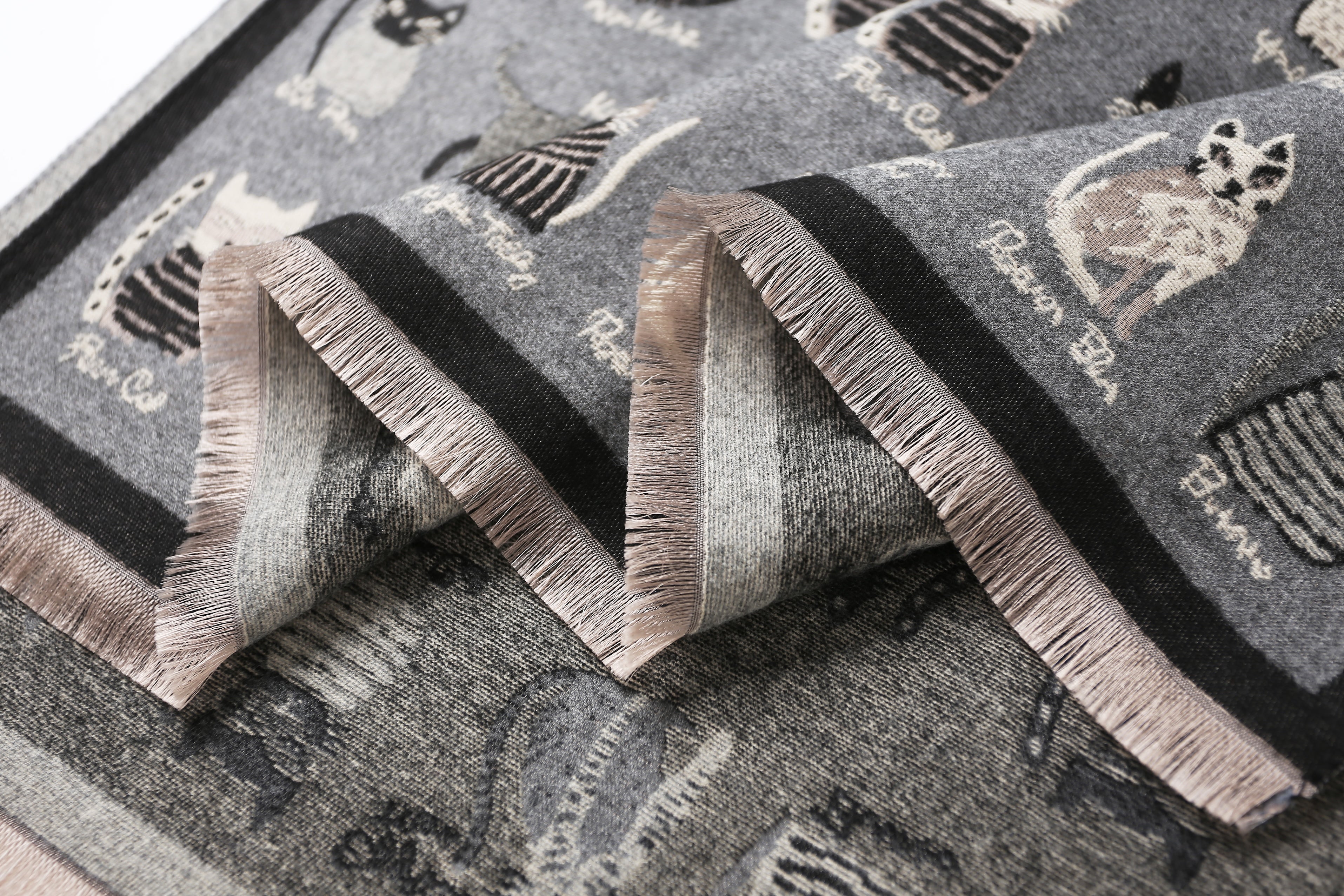 The Playful Doodle Cat Shawl