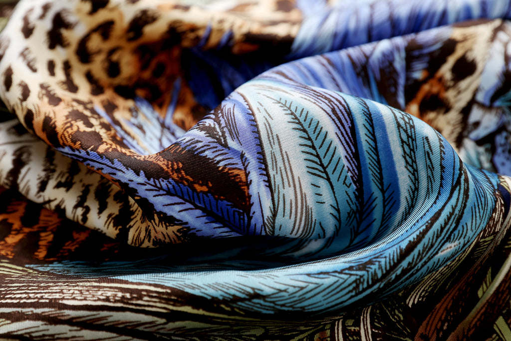 The Celestial Leopard Silk Scarf