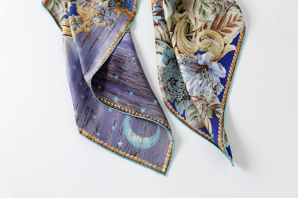 The Celestial Leopard Silk Scarf