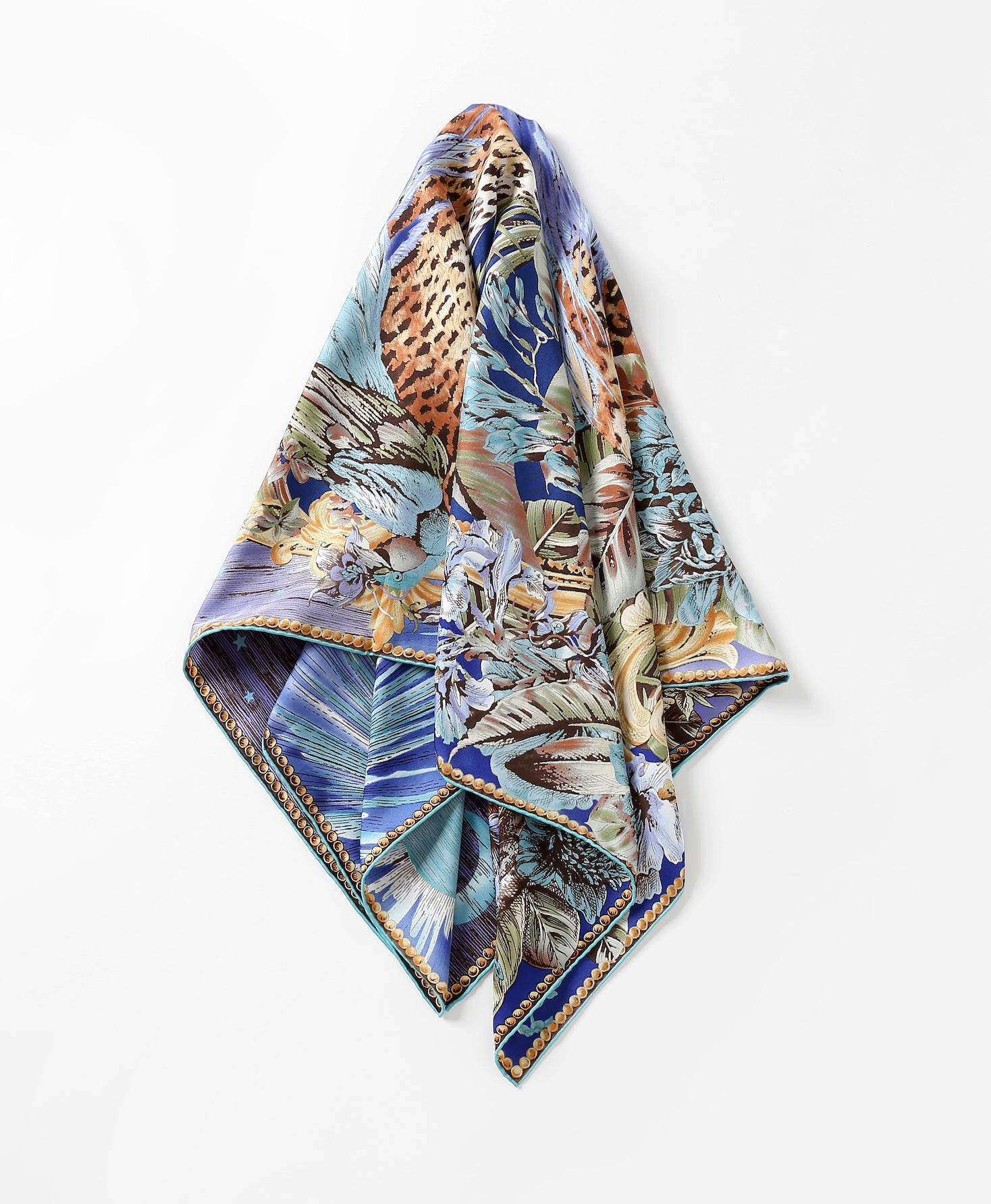 The Celestial Leopard Silk Scarf