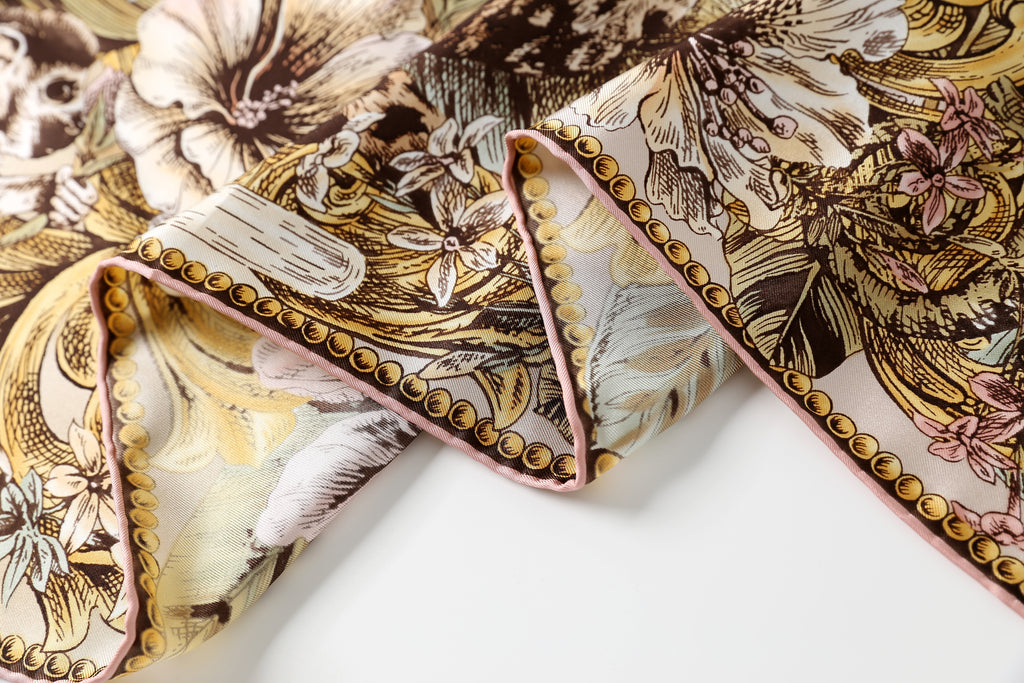 The Celestial Leopard Silk Scarf