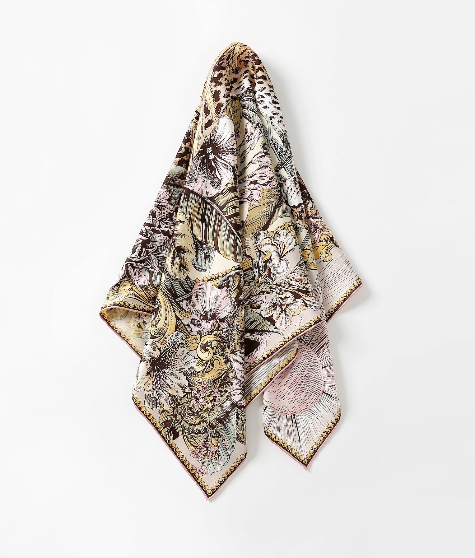 The Celestial Leopard Silk Scarf
