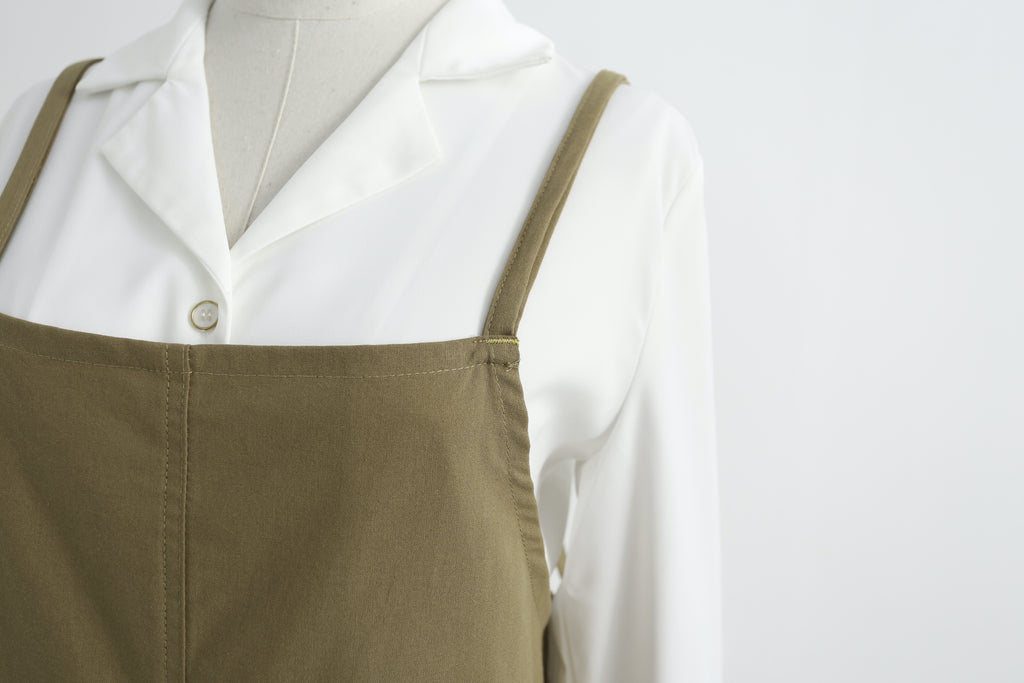 The 'Linen & Co.' Oversized Pinafore Apron | Japanese Minimalist Full-Length Apron Dress for All Sizes, Kitchen, Garden & Studio
