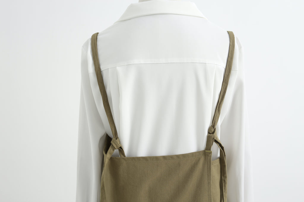 The 'Linen & Co.' Oversized Pinafore Apron | Japanese Minimalist Full-Length Apron Dress for All Sizes, Kitchen, Garden & Studio