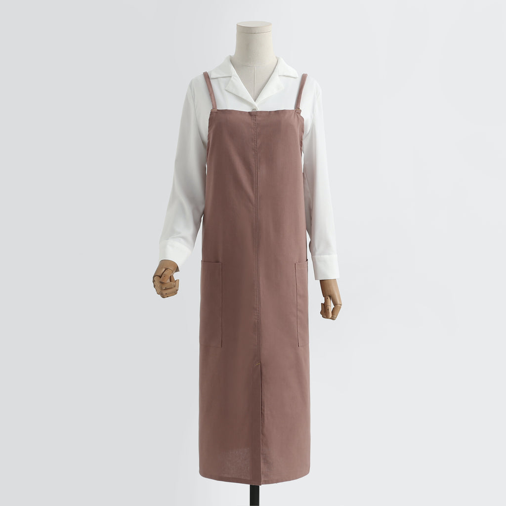 The 'Linen & Co.' Oversized Pinafore Apron | Japanese Minimalist Full-Length Apron Dress for All Sizes, Kitchen, Garden & Studio