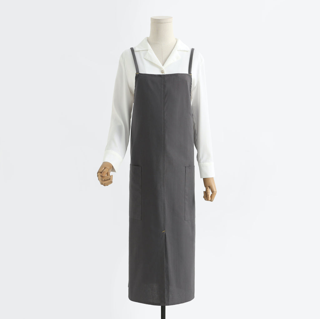 The 'Linen & Co.' Oversized Pinafore Apron | Japanese Minimalist Full-Length Apron Dress for All Sizes, Kitchen, Garden & Studio