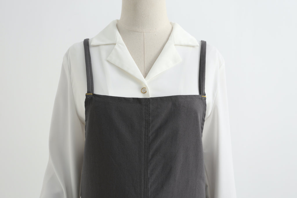 The 'Linen & Co.' Oversized Pinafore Apron | Japanese Minimalist Full-Length Apron Dress for All Sizes, Kitchen, Garden & Studio