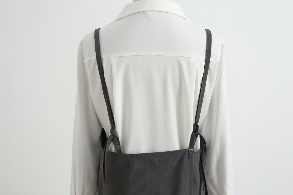 The 'Linen & Co.' Oversized Pinafore Apron | Japanese Minimalist Full-Length Apron Dress for All Sizes, Kitchen, Garden & Studio