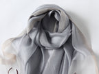 Jeelow Silk Blend Poppy Beaded Embroidered Scarf Wrap for Women