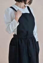The 'Meadow' Water-Repellent Cotton Pinafore Apron | Japanese Cross-Back Dress Apron for Kitchen, Garden & Floral Work