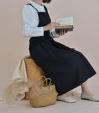 The 'Meadow' Water-Repellent Cotton Pinafore Apron | Japanese Cross-Back Dress Apron for Kitchen, Garden & Floral Work
