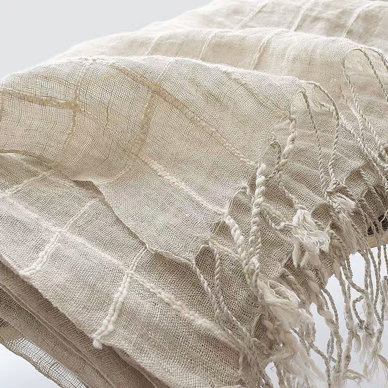 Jeelow Signature Linen Scarf - Stripes & Borders