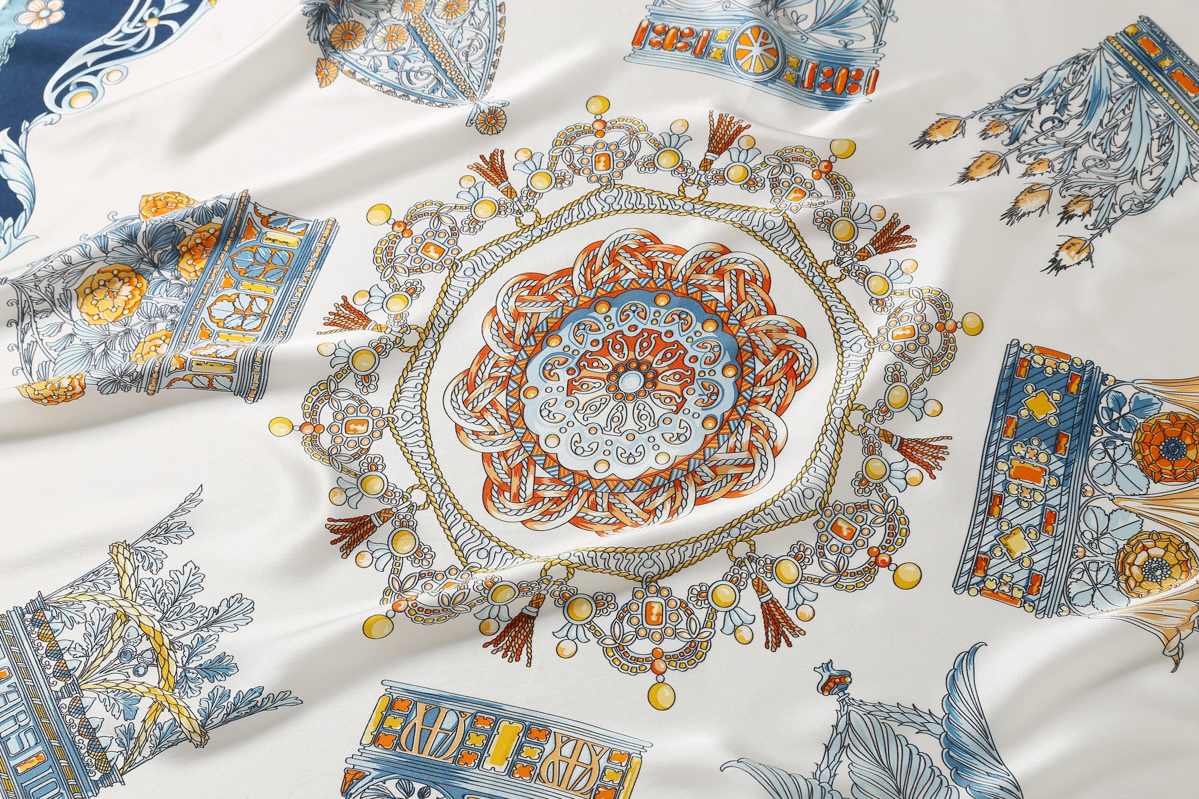 The Gilded Crowns Silk Scarf