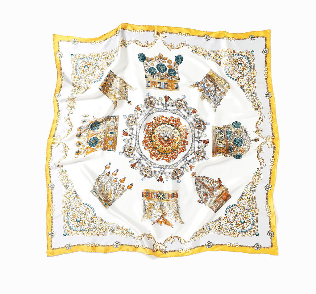 The Gilded Crowns Silk Scarf