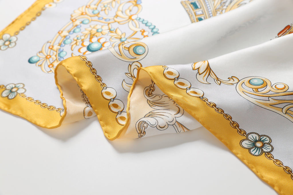 The Gilded Crowns Silk Scarf