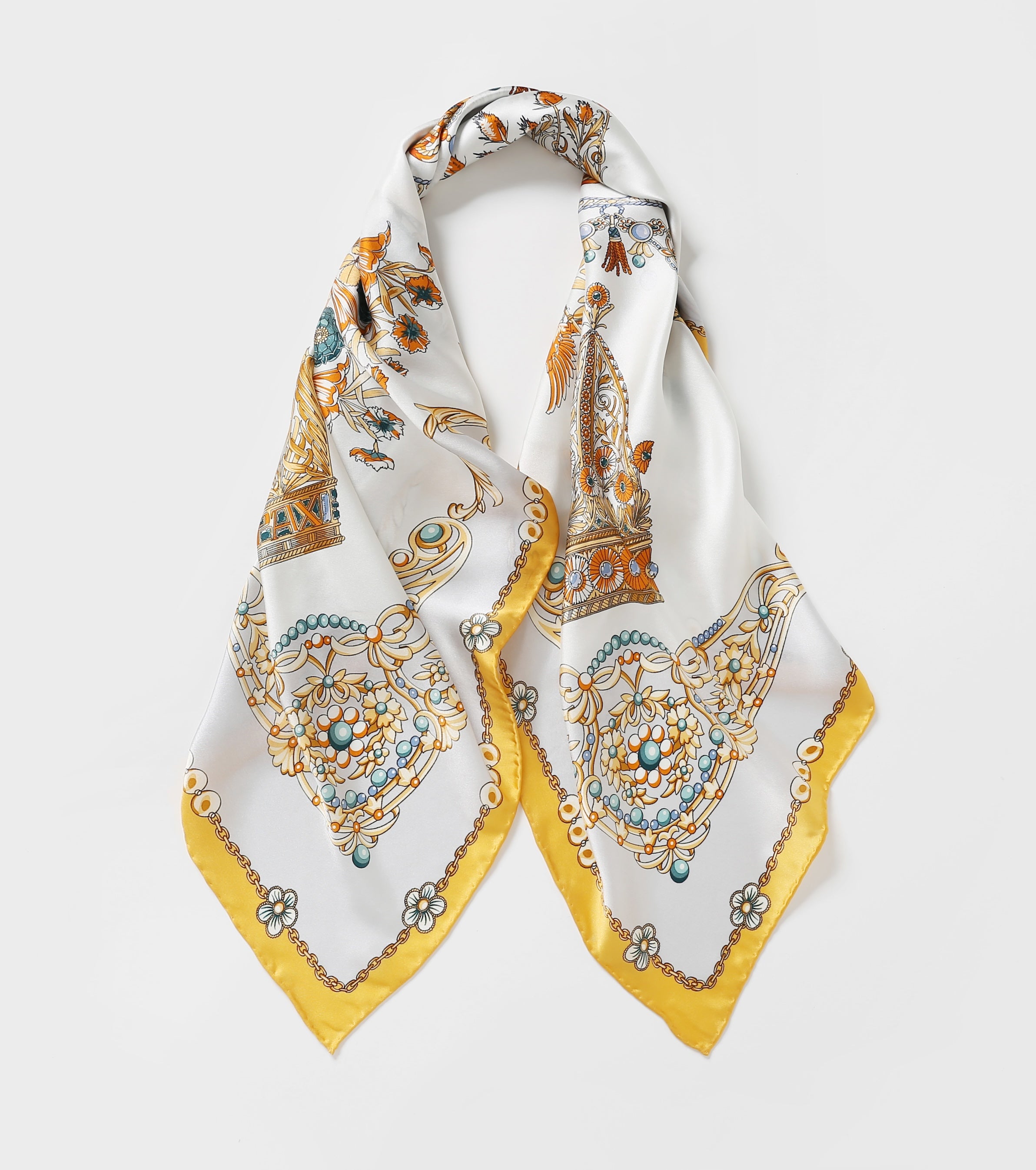 The Gilded Crowns Silk Scarf
