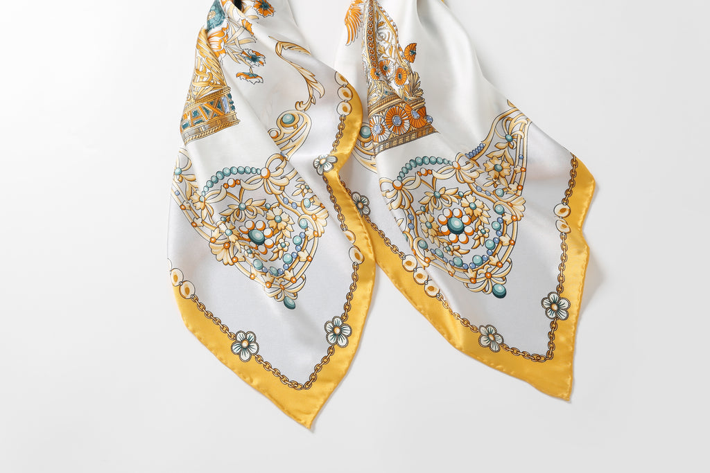 The Gilded Crowns Silk Scarf