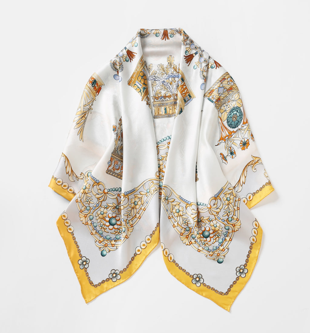 The Gilded Crowns Silk Scarf