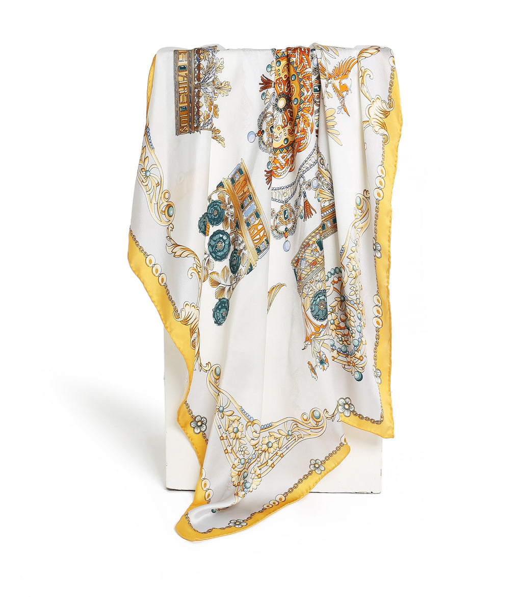 The Gilded Crowns Silk Scarf