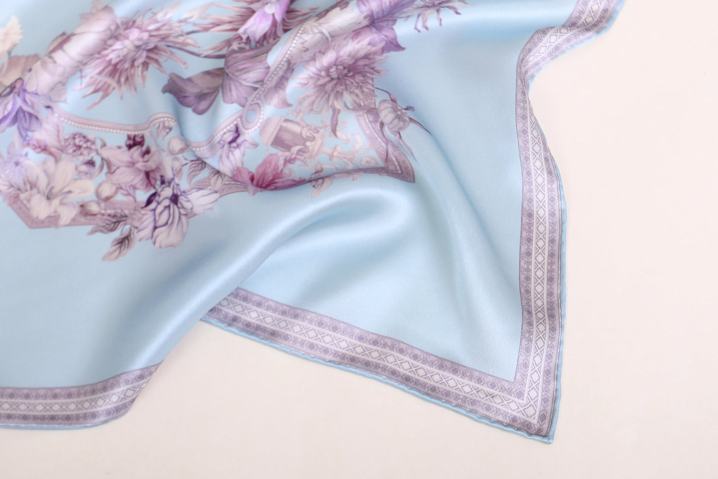 The 'Courtyard Bloom' Silk Scarf