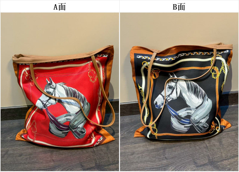 The 'Duet' Silk Art Tote