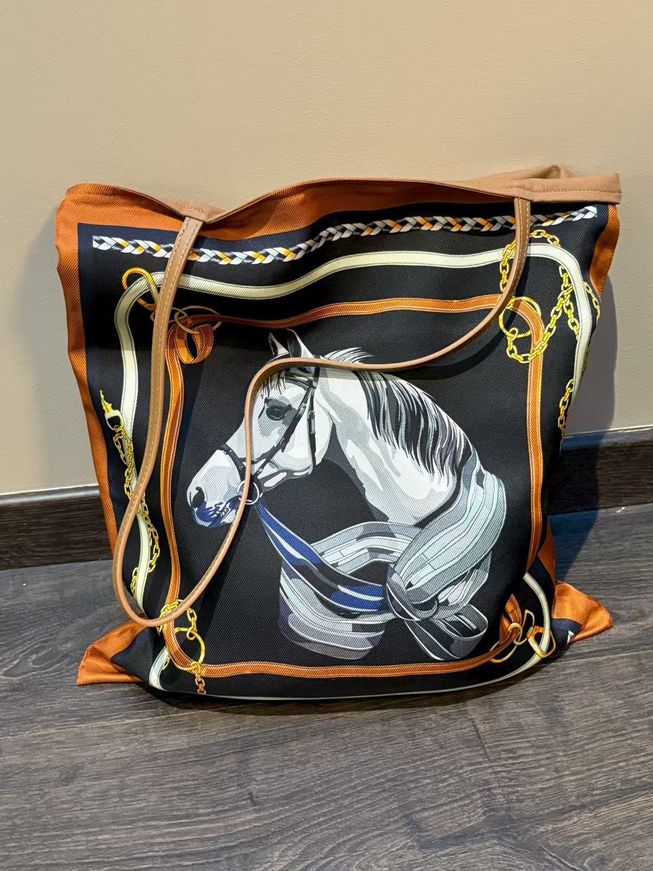 The 'Duet' Silk Art Tote