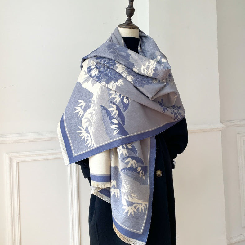 The Chinoiserie Garden Shawl