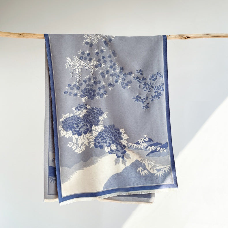 The Chinoiserie Garden Shawl