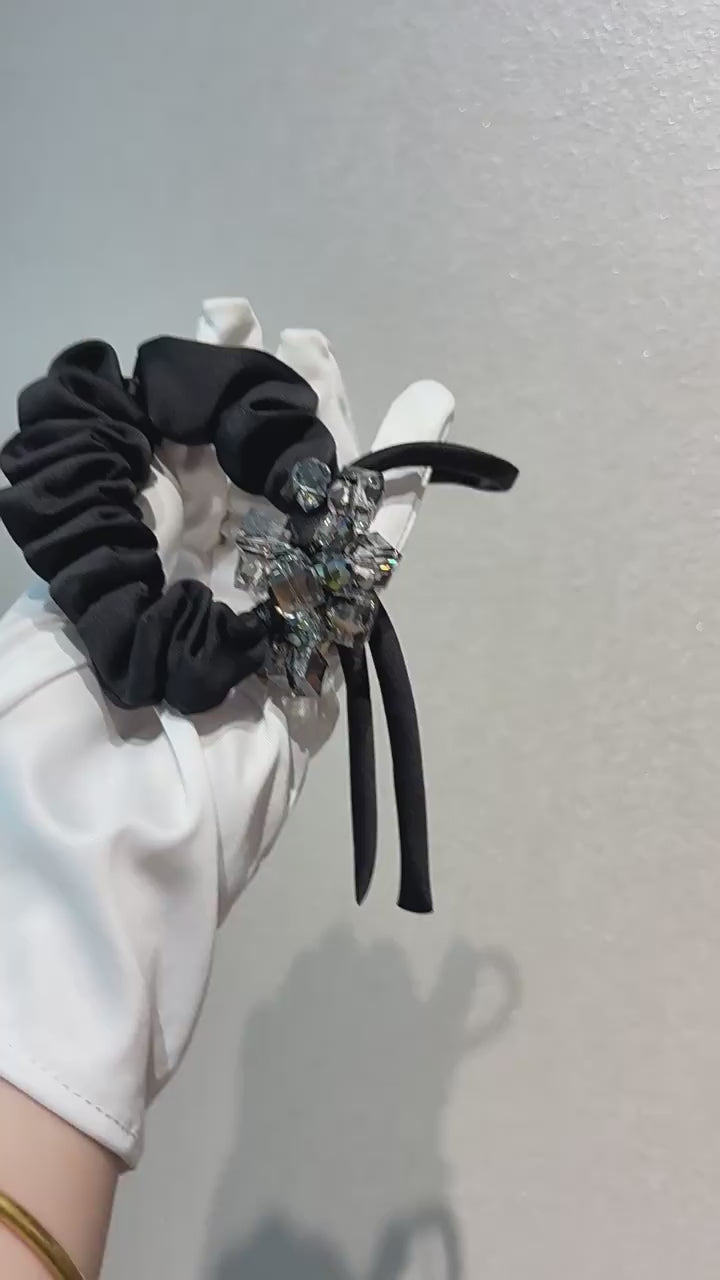 The 'Deco' Crystal Scrunchie